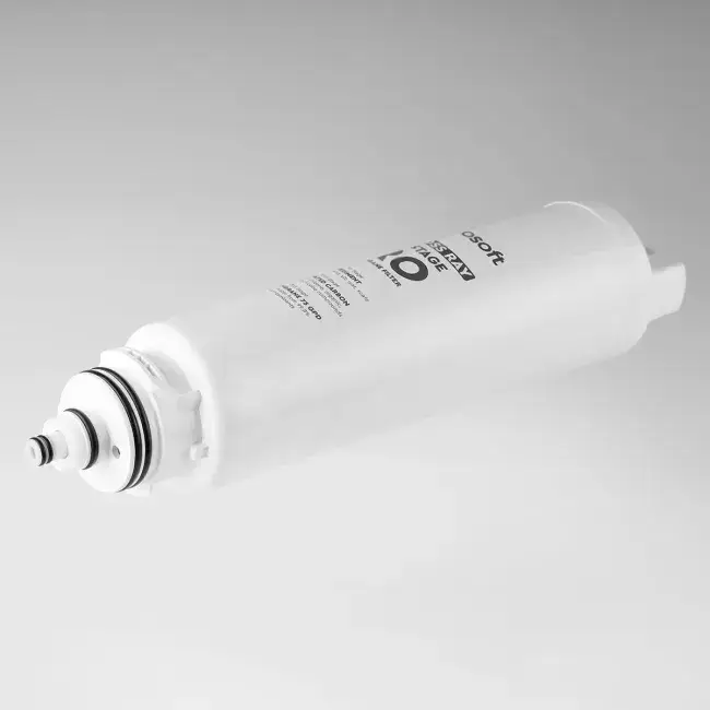 Cartuș de schimb 3 în 1, Ecosoft Cross Ray, osmoză inversă cu filtrare cu PP, carbon activ și membrană RO, înlocuire la 12 luni sau 2000 L, montaj rapid twist-lock fără unelte