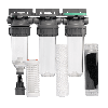 Sistem de filtrare, Ecosoft 3P Grey Triplex 10", valva de purjare, set de cartuse inclus, pentru apa de ploaie, conexiune 3/4"