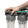 Sistem de filtrare, Ecosoft 3P Grey Triplex 10", valva de purjare, set de cartuse inclus, pentru apa de ploaie, conexiune 3/4"