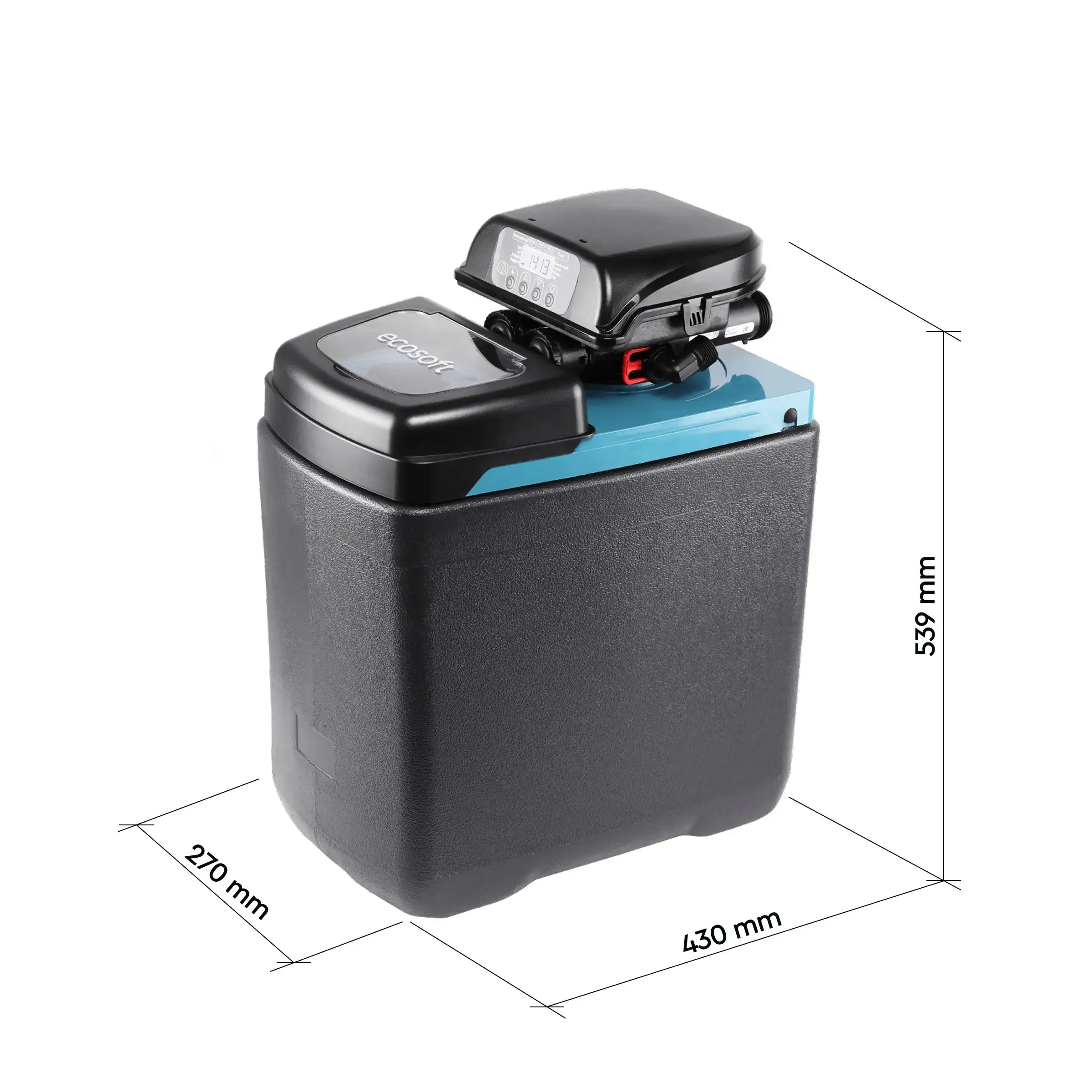 Statie compacta dedurizare, Ecosoft Core 150, valva Clack DV, 15 litri rasina, 54 cm inaltime, debit 1.5 m3/h, 2-4 persoane