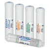 Set complet 5 filtre cu alcalinizare, carcasa alba cu filet de 1/4″, sedimente, dedurizare, carbune activat bloc, granular si alcalinizare